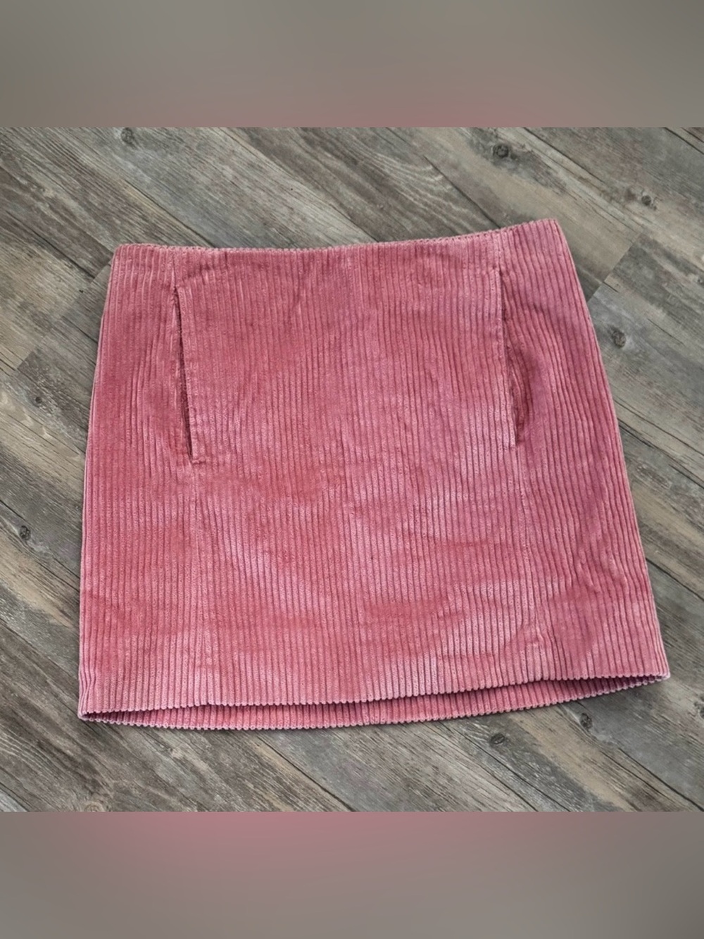 COS Pink Wide Whale Corduroy Mini Skirt.
